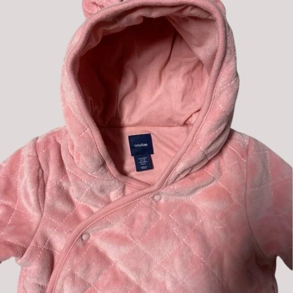 Baby Gap Quilted Hooded Snap-Up Bunting 6-12 Months - Picture 9 of 9
